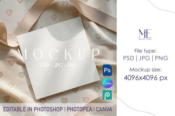 Boho Square Card Mockup 5x5 Invitation: A Practical Design Tool for Creative Professionals