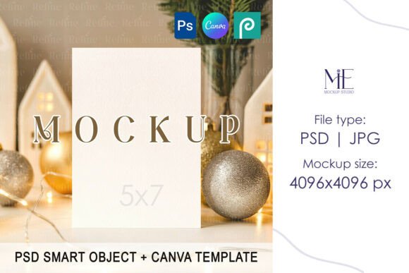 Christmas Invitation Mockup PSD PNG 5x7: A Designer's Holiday Essential