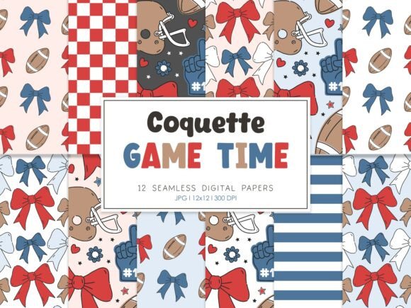 Digital Paper COQUETTE GAME TIME: A Versatile Resource for Creative Projects