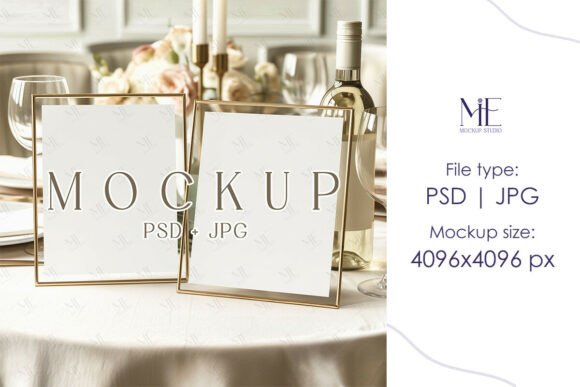 Double Table Sign Mockup Wedding Menu: A Practical Design Tool for Wedding Planners and Creatives
