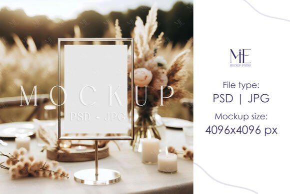 Enhance Your Creative Projects with 5x7 Table Sign Mockup and Table Number Mock