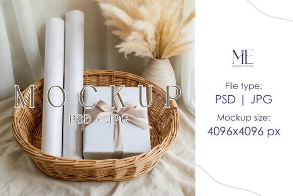 Enhancing Design Presentations with a Gift Wrapping Paper Roll Mockup