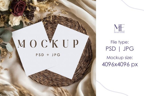 Invitation Card Mockup Greeting Card PSD