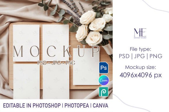 Invitation Suite Card Mockup for Weddings: A Designer’s Essential Tool