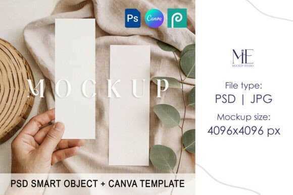 Photo Strip Canva Mockup Double Bookmark: A Must-Have for Modern Designers