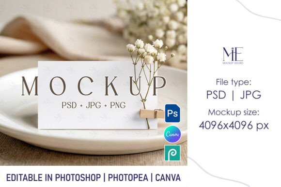 Place Card Mockup for Wedding Canva PSD: A Creative Tool for Every Occasion