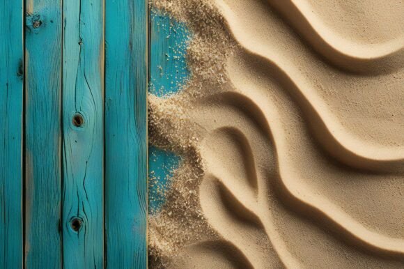 Sand on a Blue Surface: A Versatile Background for Creative Projects