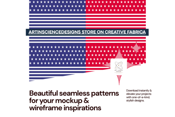 Seamless USA Flag Pattern PNG: A Versatile Design Element for Creative Projects