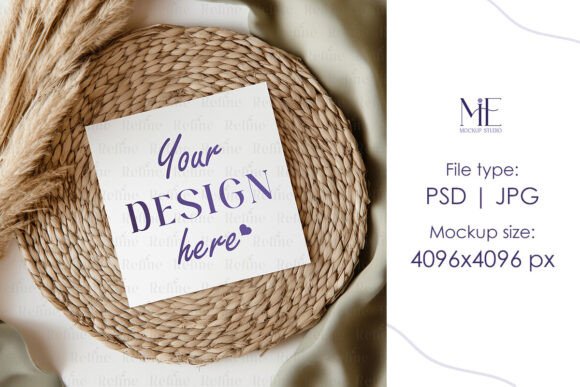 Square Card Mock Up, Invite Card Mockup: Strategic Tools for Elevating Design Presentation